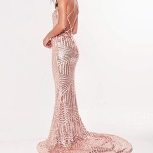 A&N Rose Gold Prom Dress
